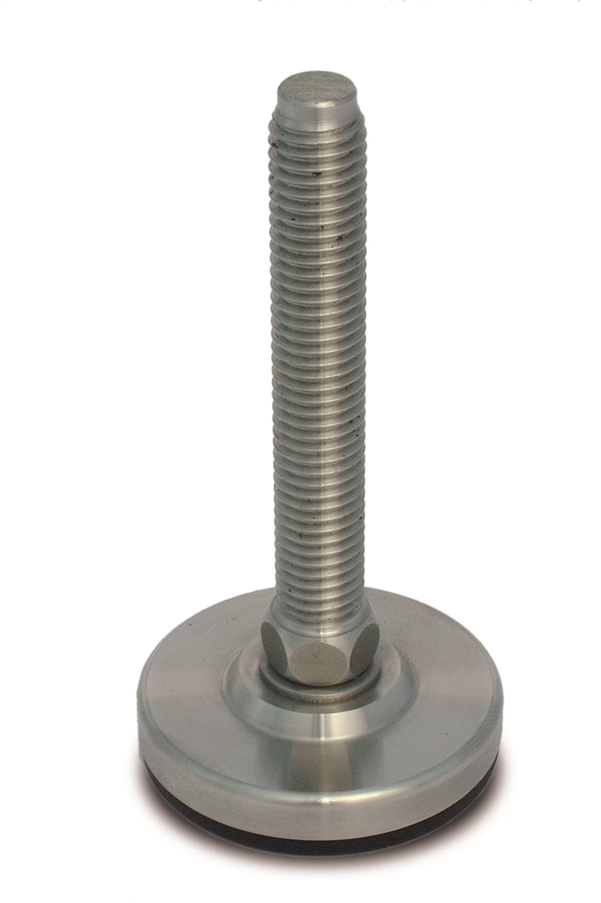 Stainless steel adjustable feet Ø 50, fixed screw with 5° tilt, medium load